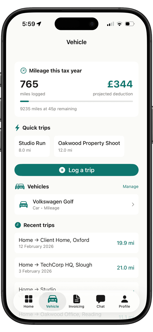 Expense Claims screenshot